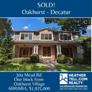 SOLD Oakhurst Decatur Heather Tell Realty